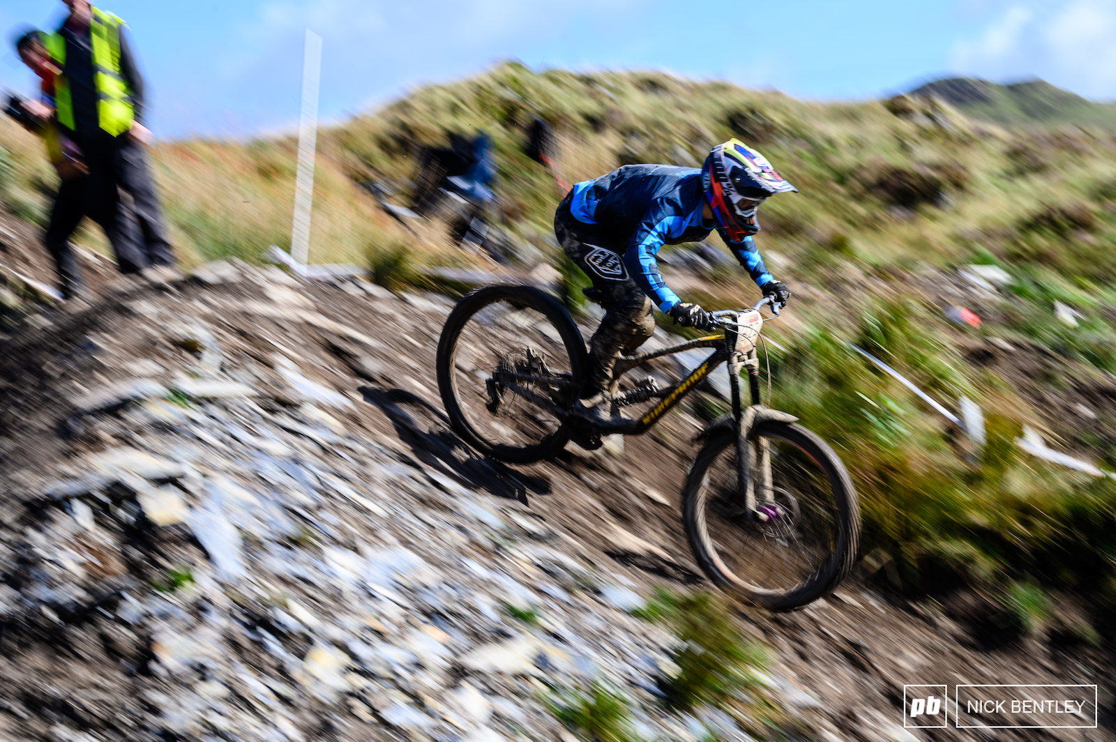 The steep chute midway down the track seemed a little bit more tame in the dry