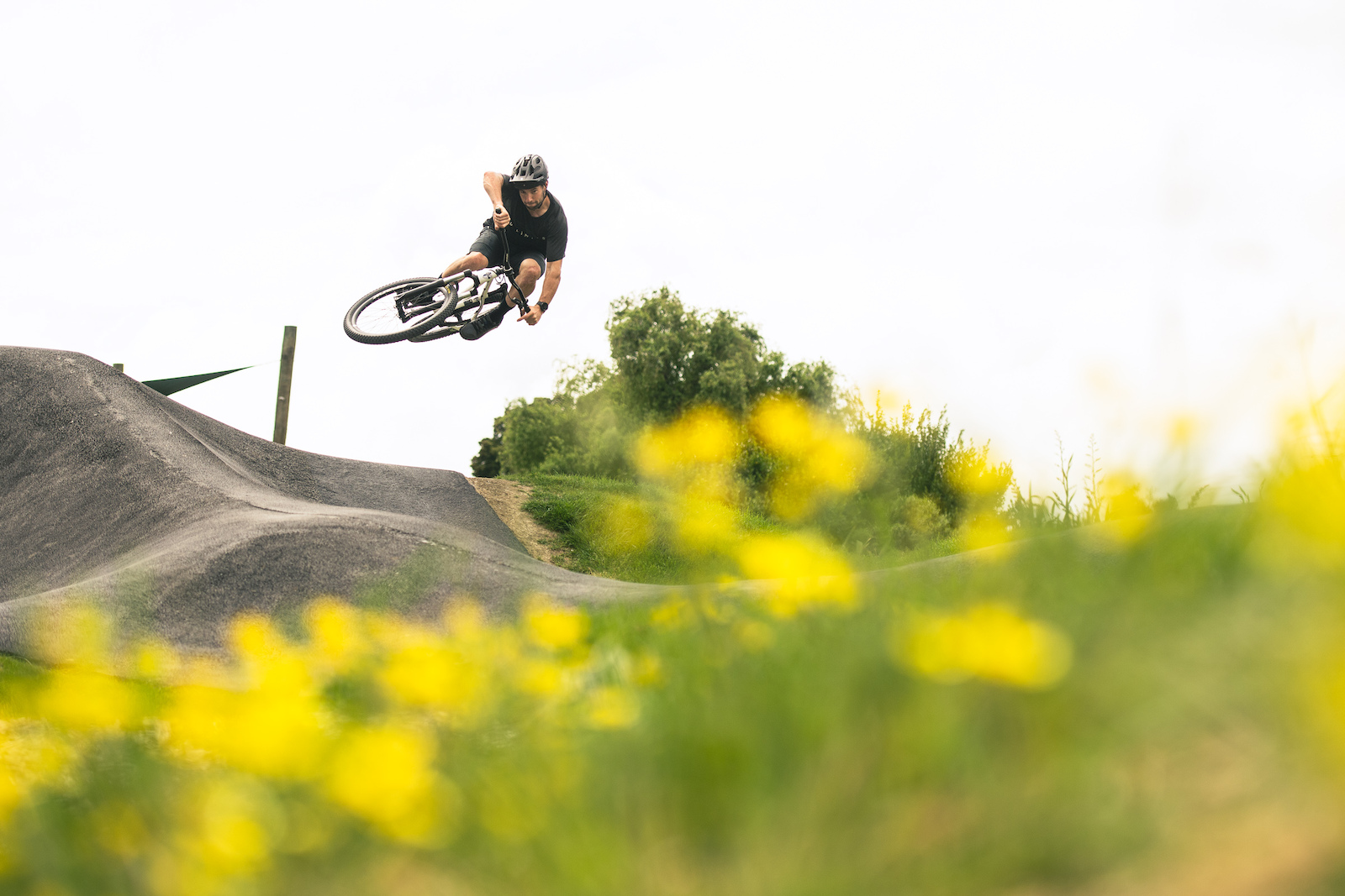 Joe finds a gap at the McGazzaland pump track in Wakefield