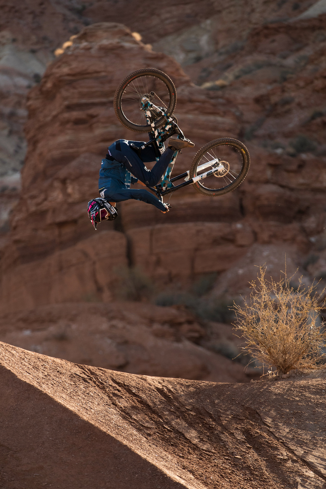 Reed Boggs in Virgin Utah during the filming of Riding Off Cliffs 