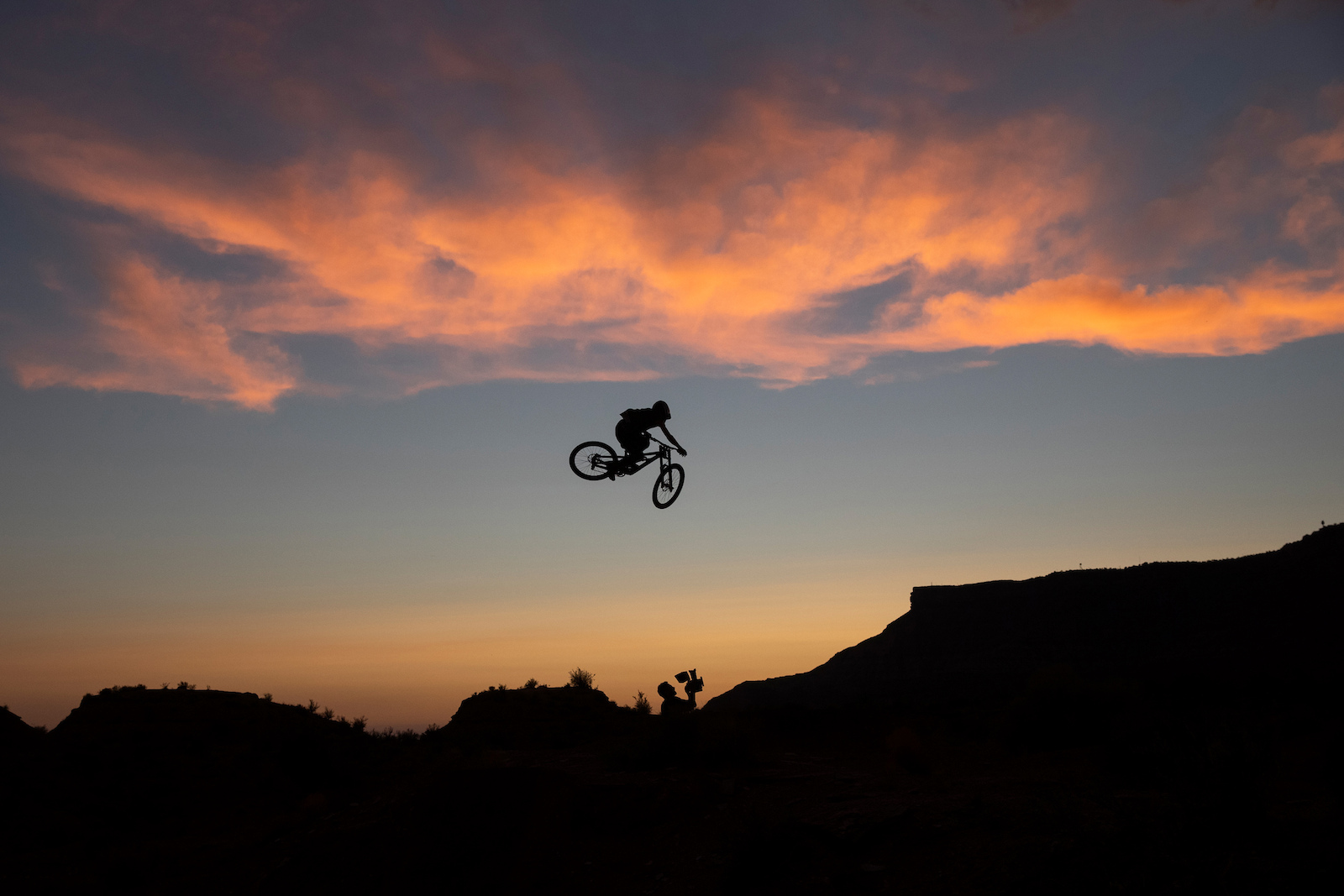Reed Boggs in Virgin Utah during the filming of Riding Off Cliffs 