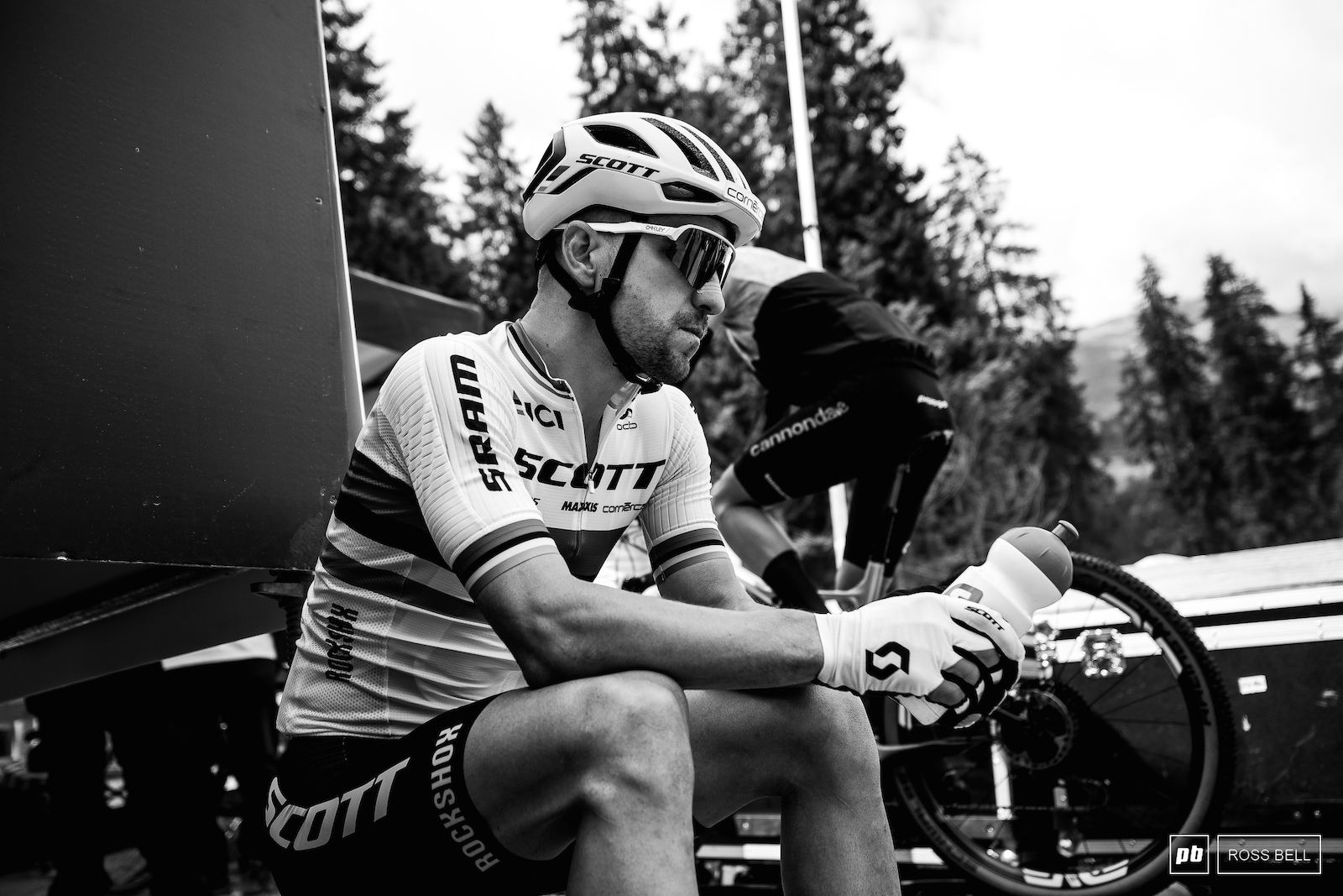 Nino Schurter composes himself ahead of what would turn out to be an eventful afternoon...