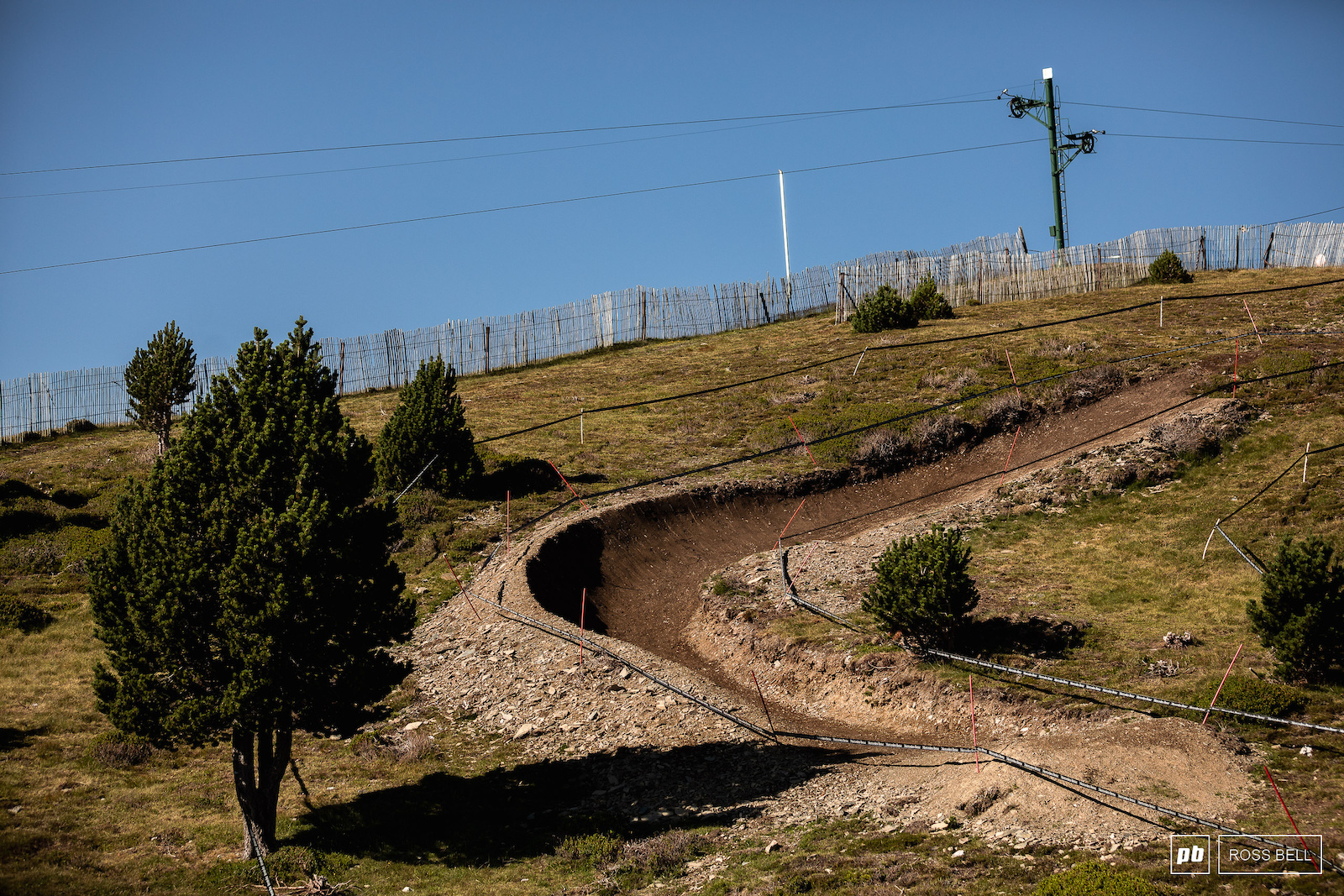 The top section of the course is all about big berms.
