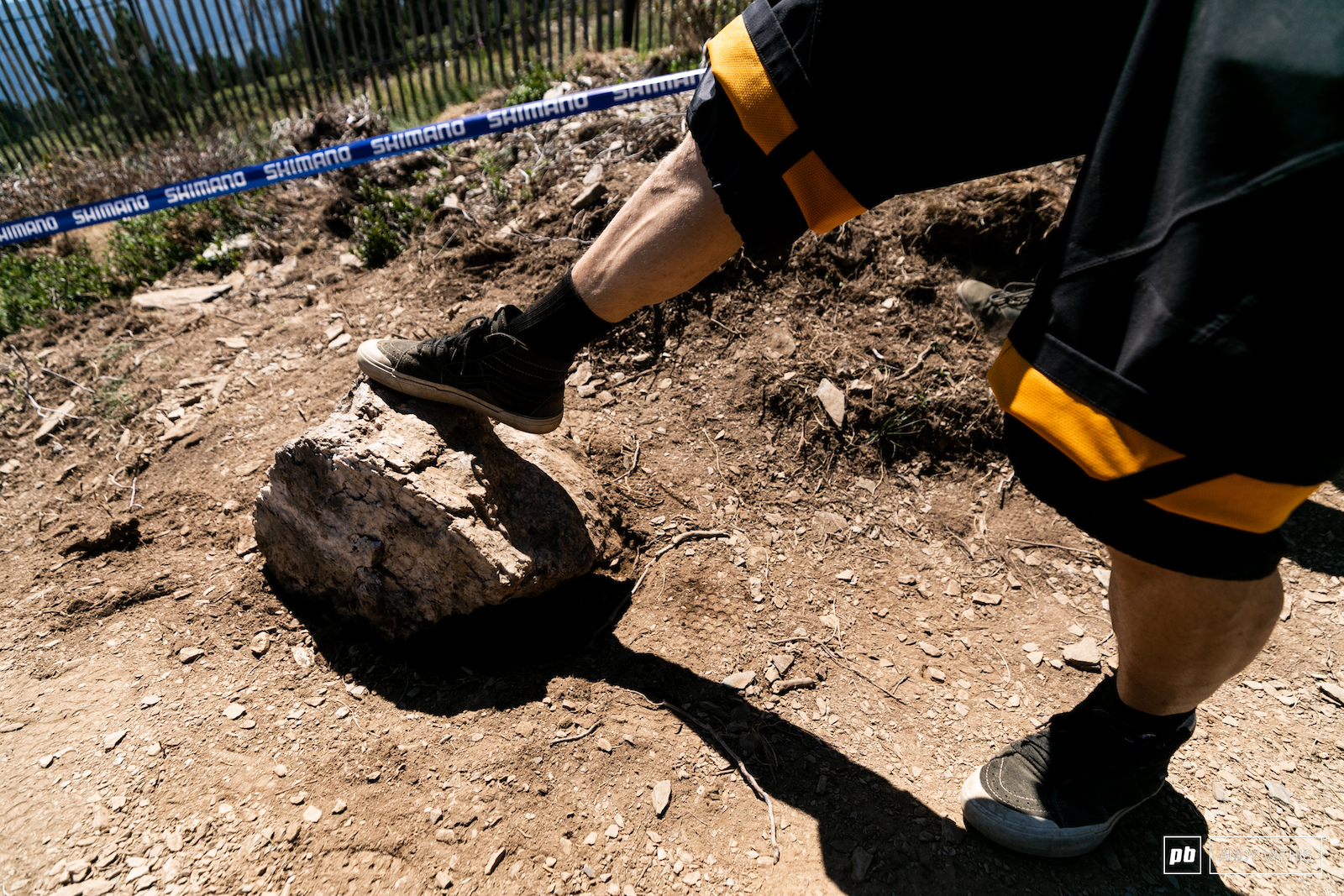 The track is so fresh that a few loose boulders are still wandering around.