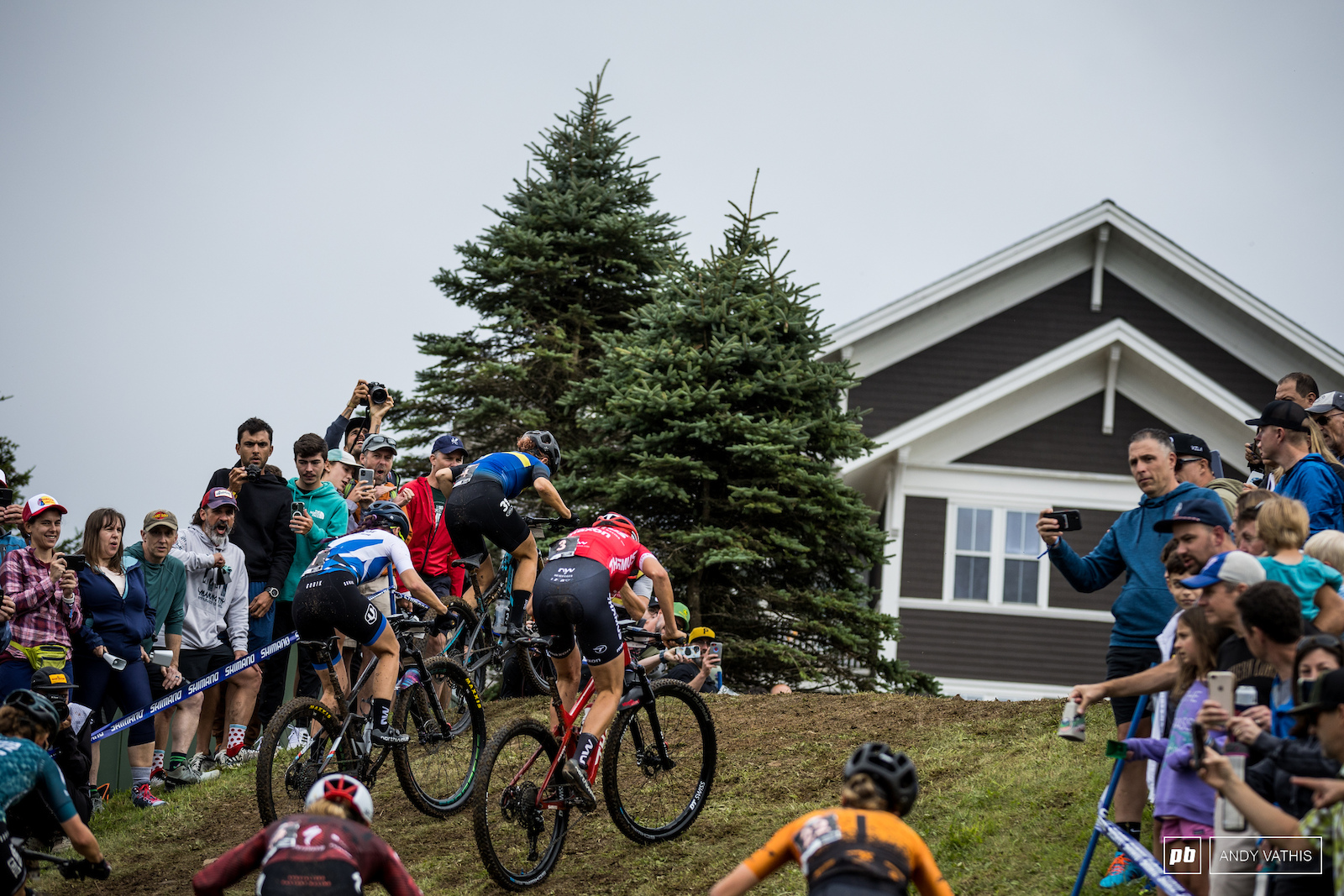 The lead group up the first punchy climb. Rissveds took control for the majority of the race.