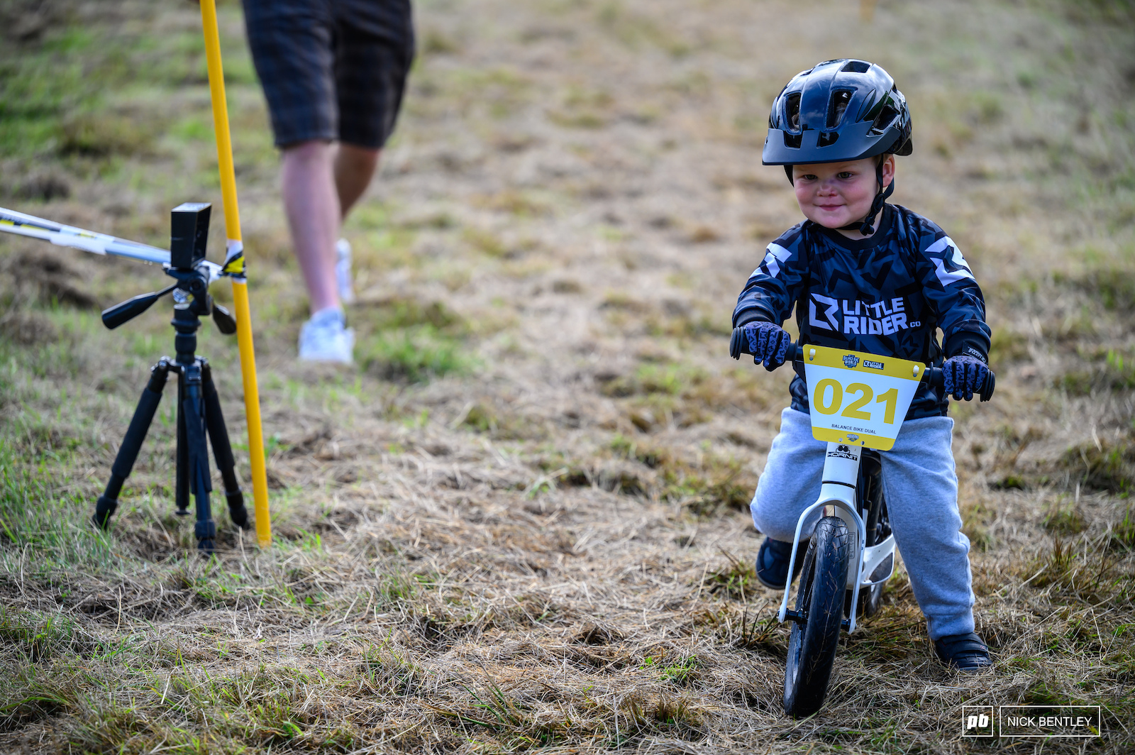 It was tough for these little riders on little wheels with some deep ruts at the end of the course