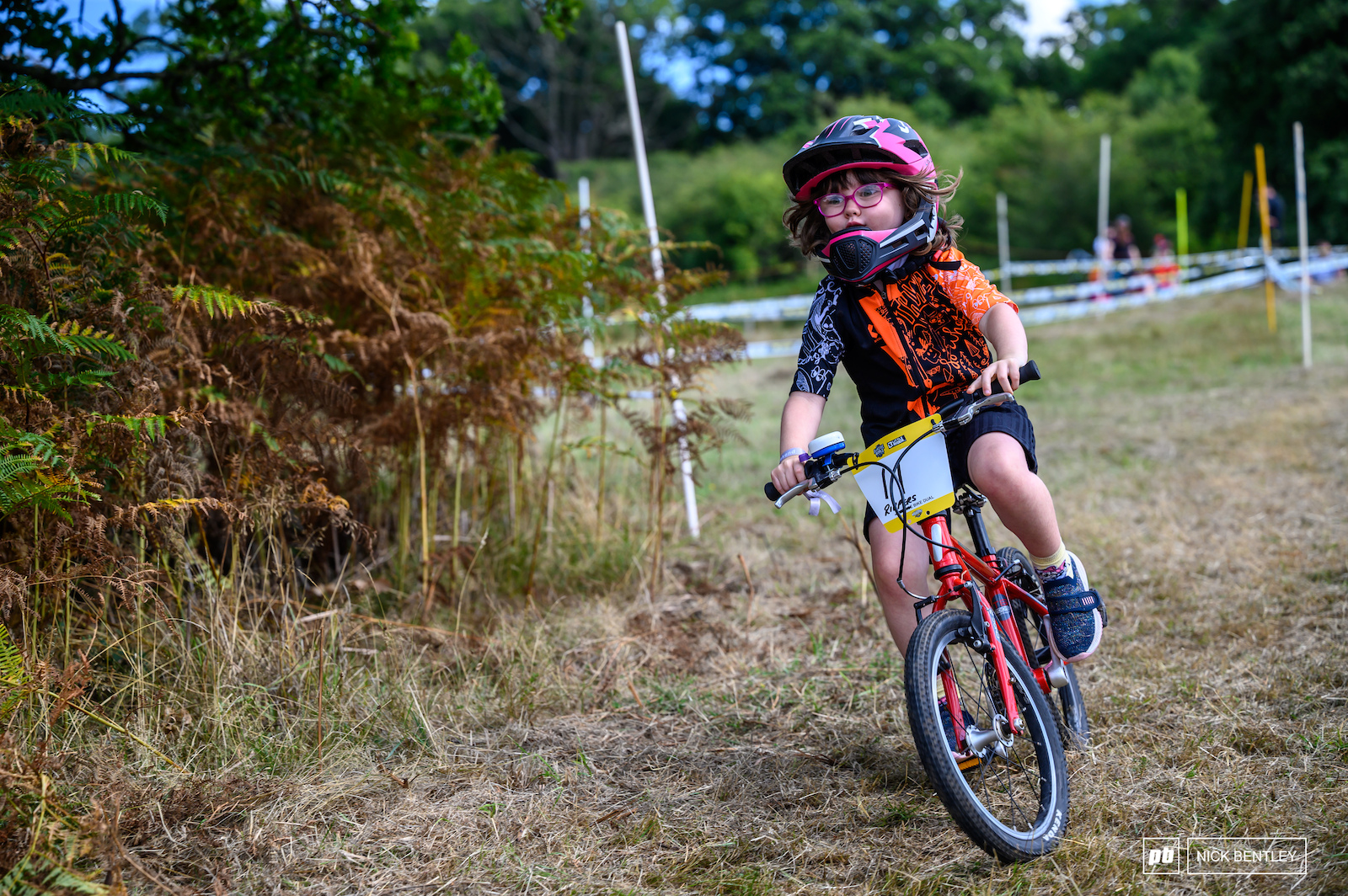 This young rider was riding right on the edge