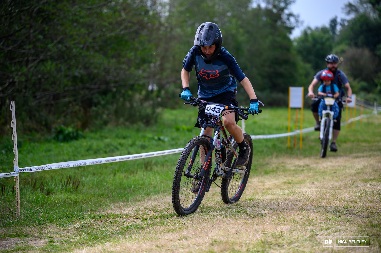 On the sprint up the hill