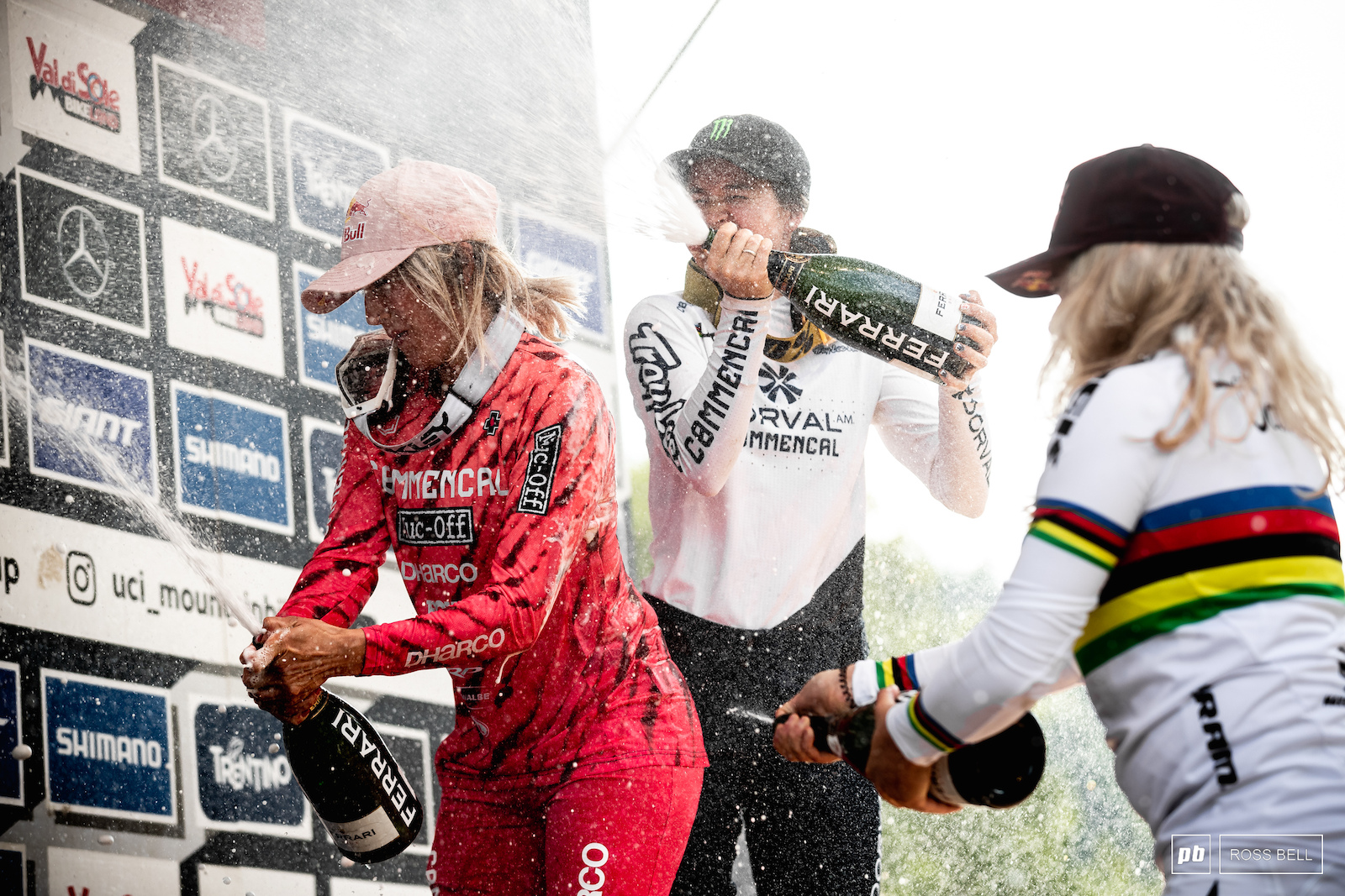 The final champagne showers of the season.