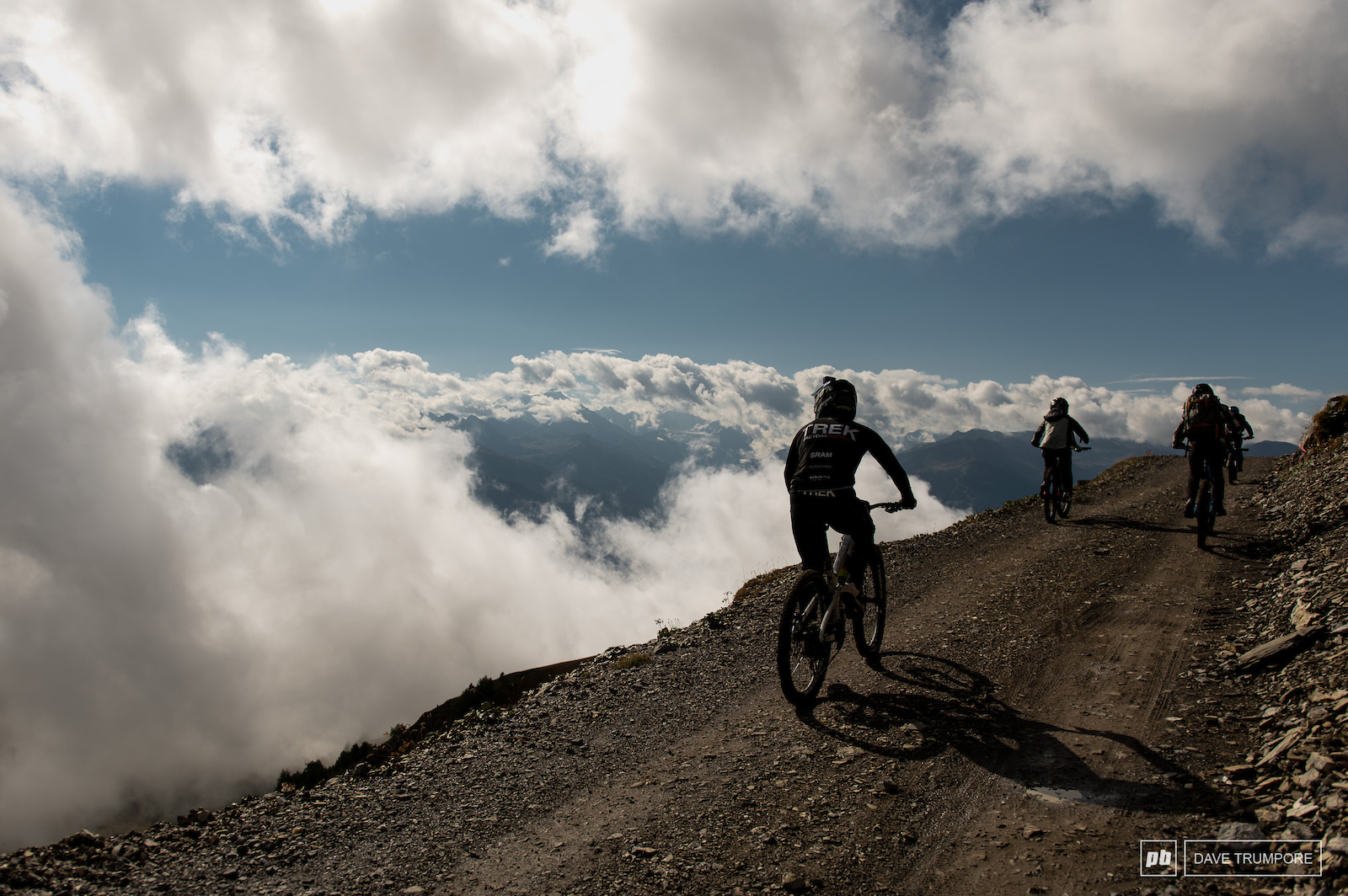 Harriet Harnden above the clouds and headed to Stage 3.