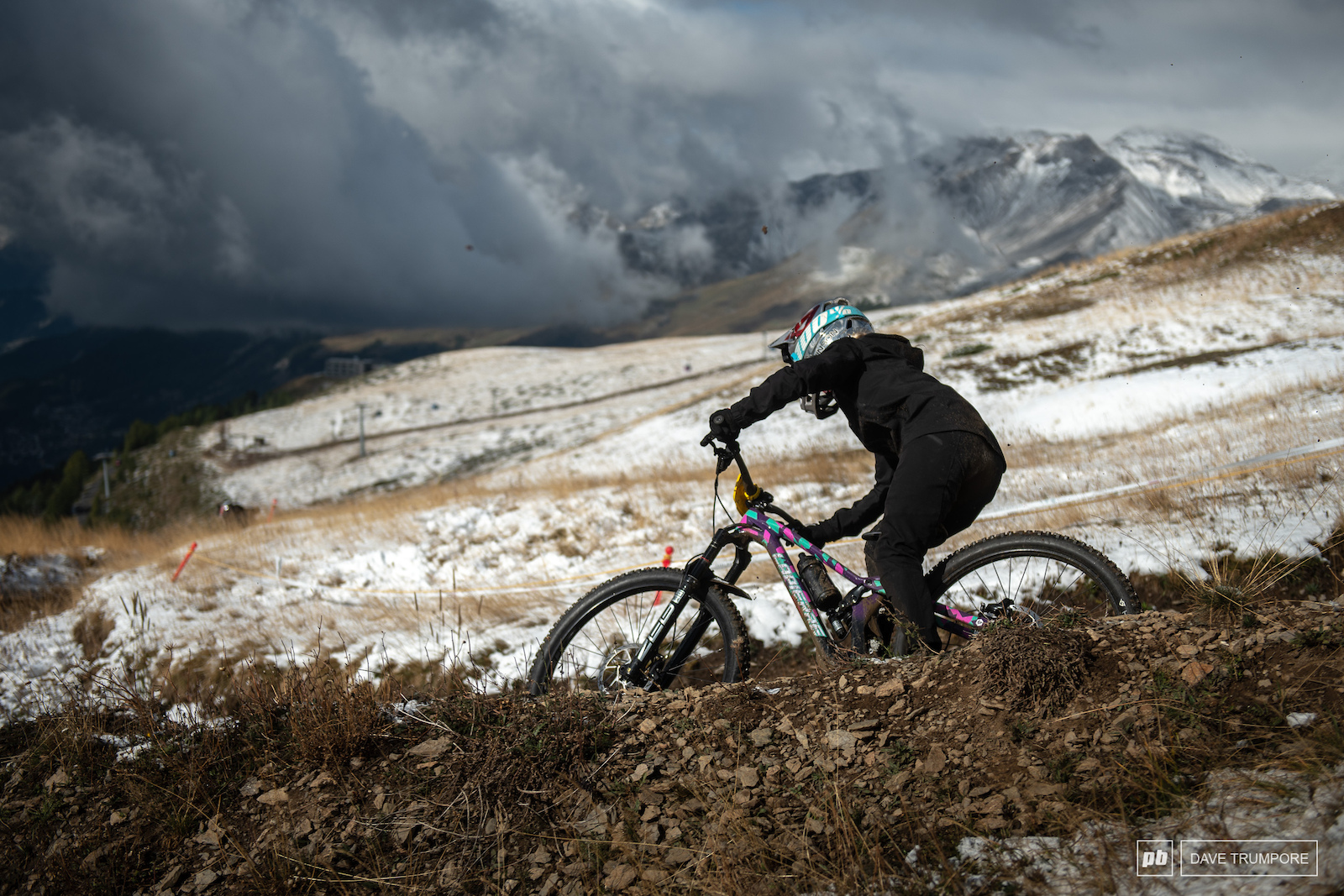 Isabeau Courdurier riding in conditions not found at her home in the south of France.