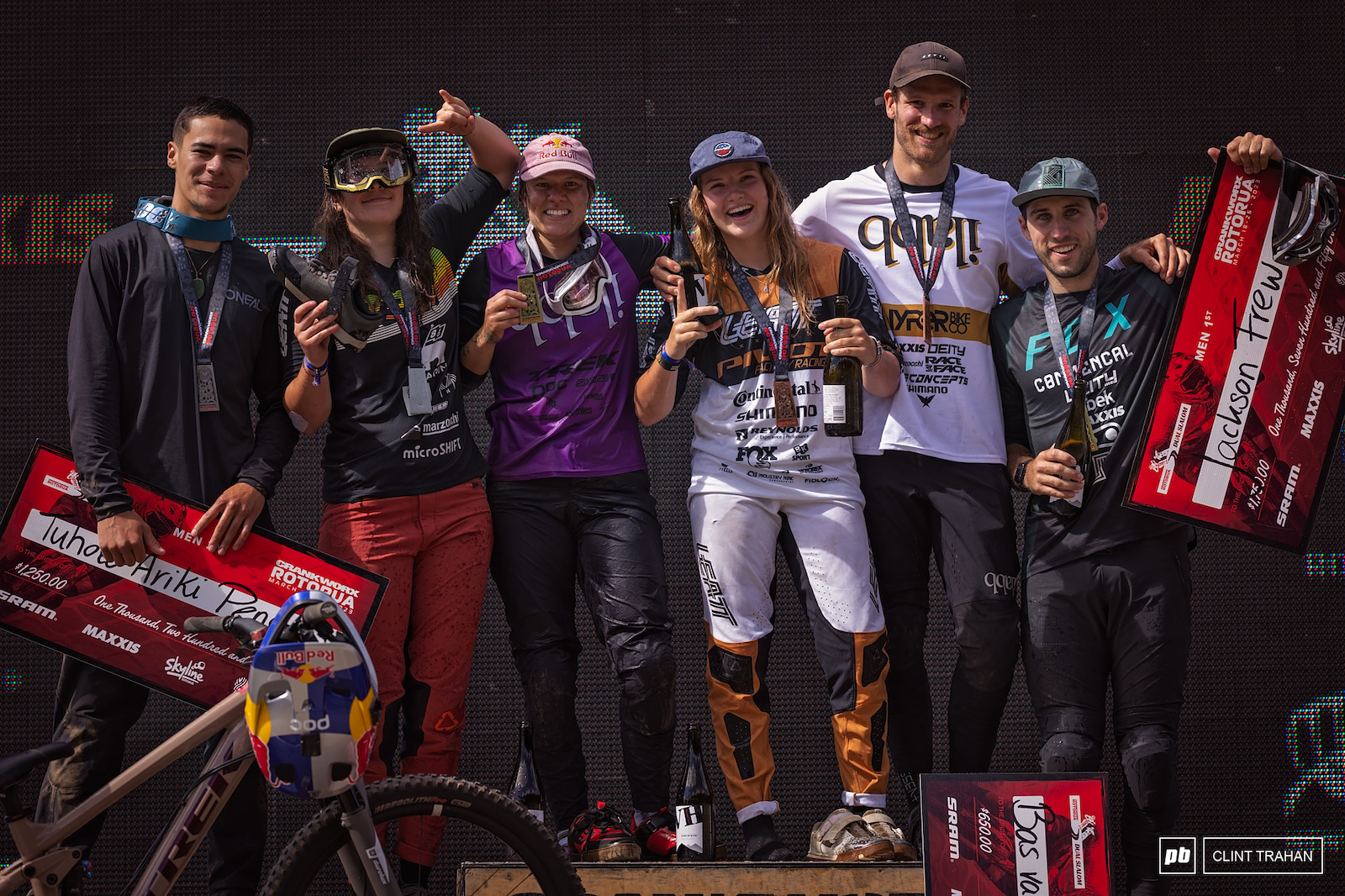 Podium 1st Harriet Burbidge Smith Jackson Frew 2nd Martha Gill Tuhoto Ariki Pene 3rd Jenna Hastings Bas Van Steenbergen