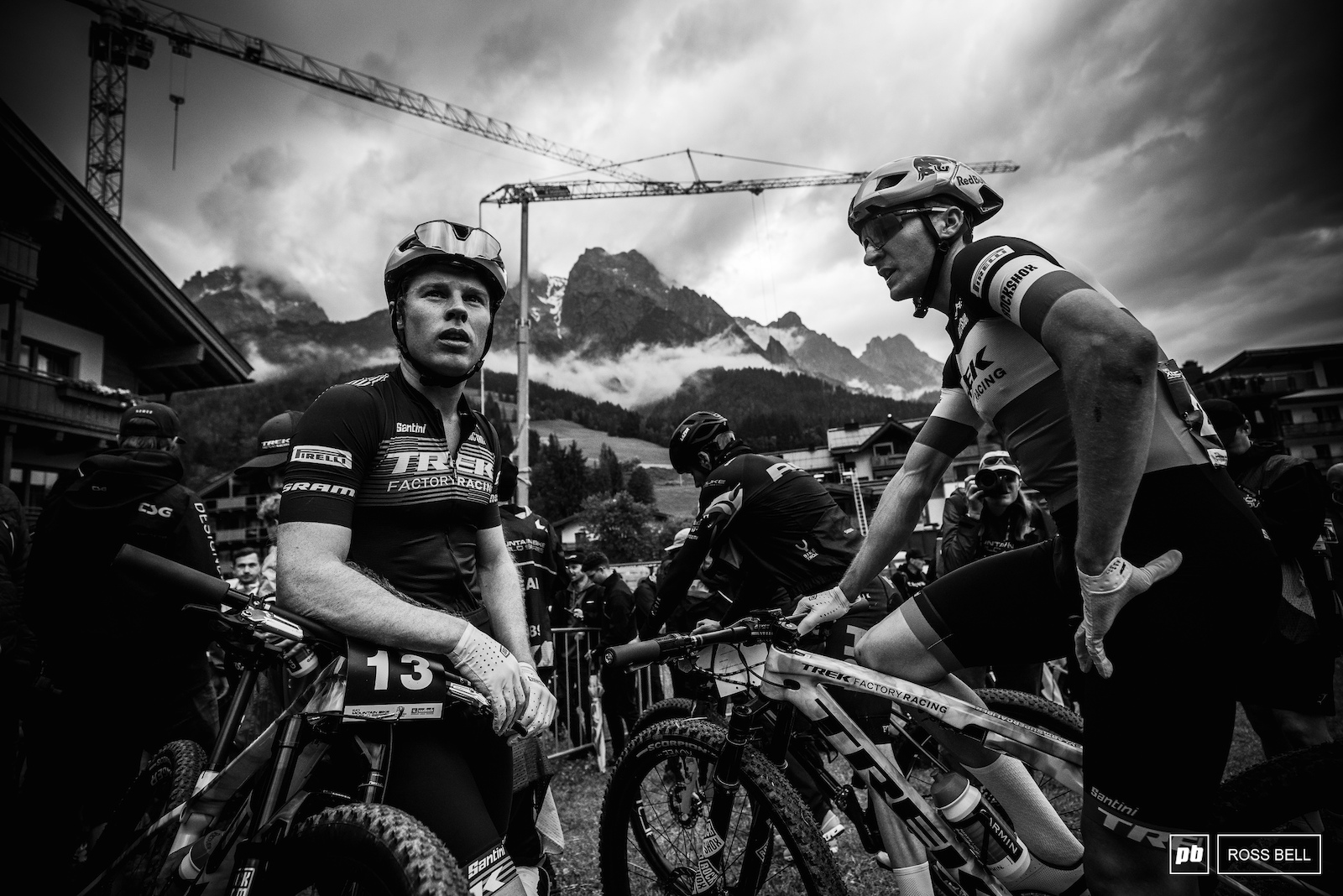 The Trek duo of Vlad Dascalu and Anton Cooper debrief after the race.