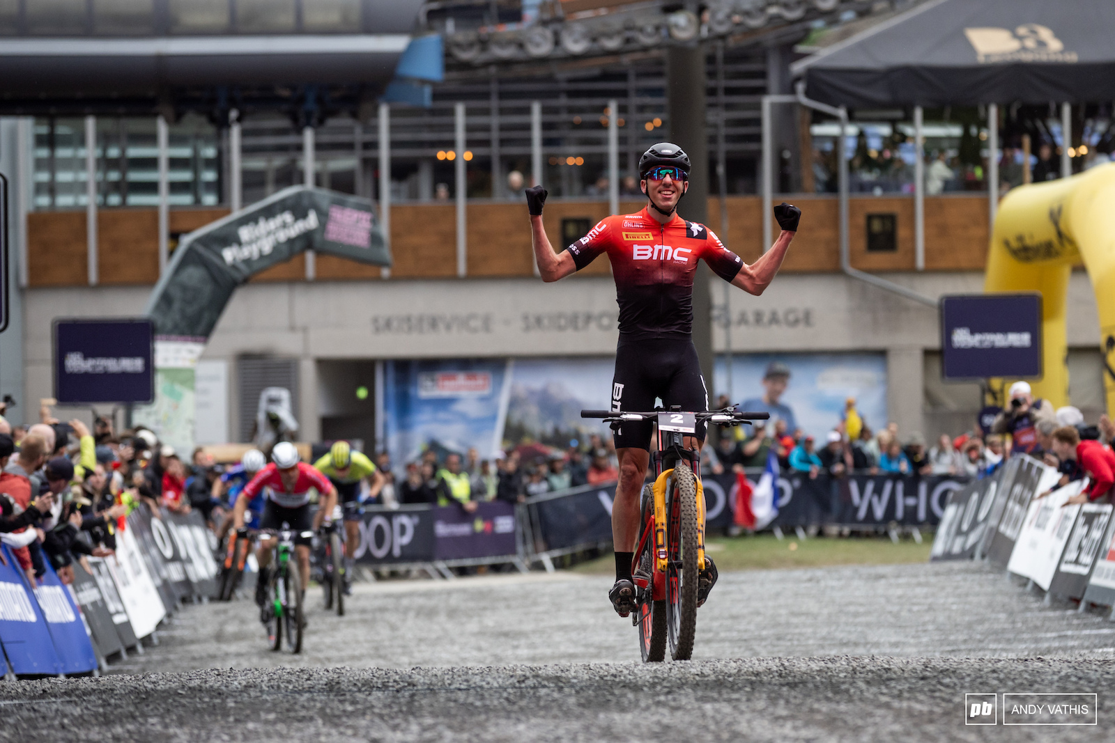 Jordan Sarrou takes the win here in Leogang.