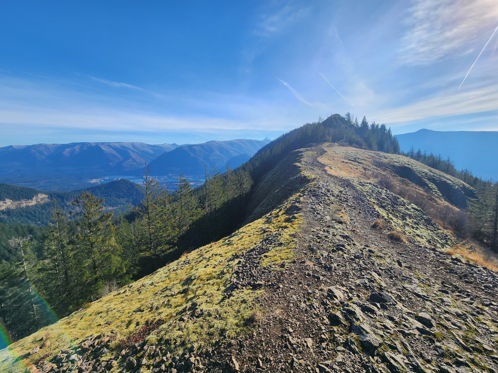 View of the Columbia River Gorge from "The Saddle" at the top of the Equestrian Trail.