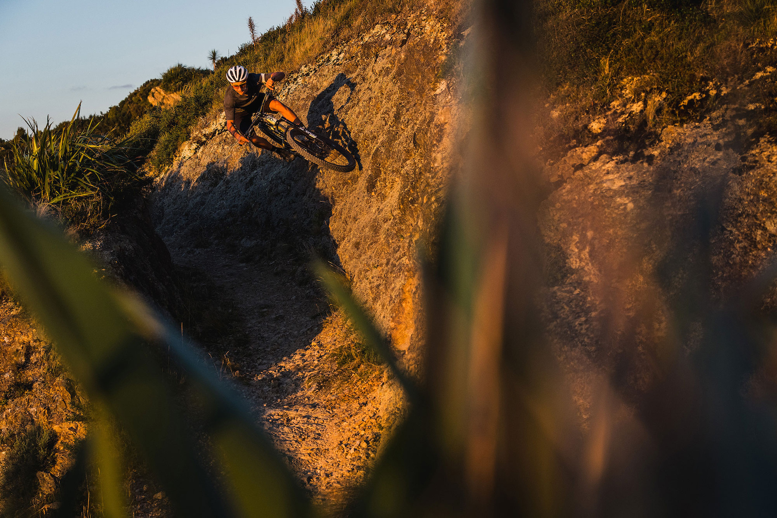 Hannah Simms and Georgios Kouzis ride Makara Peak Bike Park.