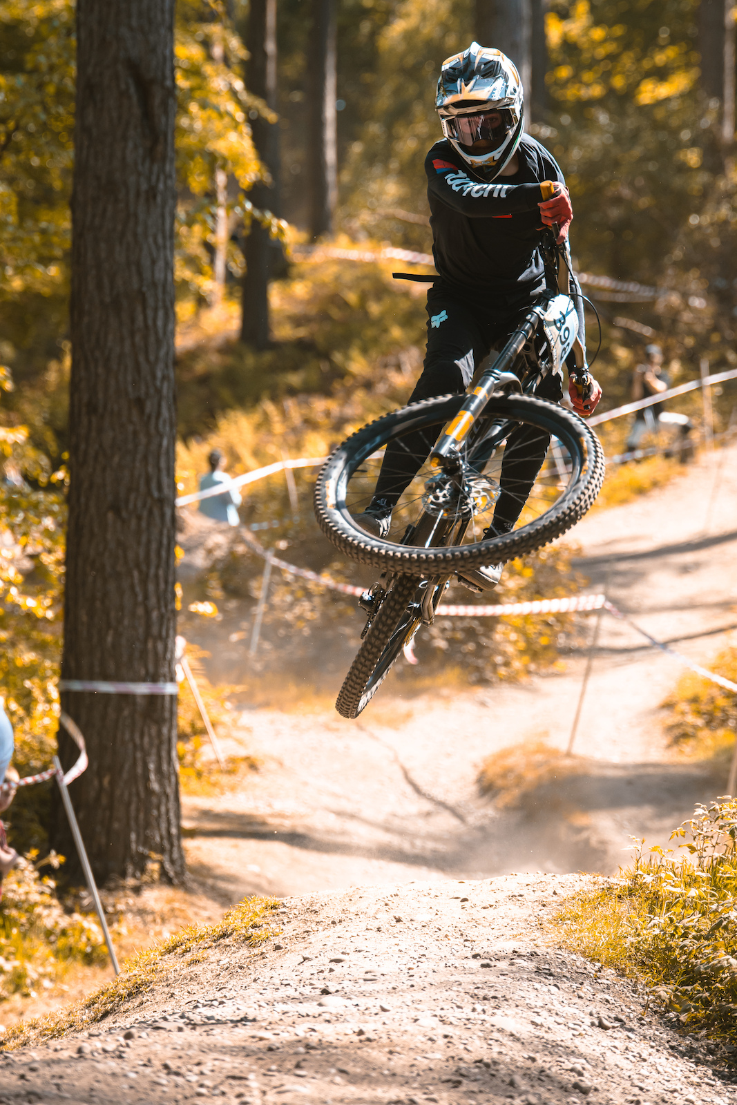 Rider is Jumping over table