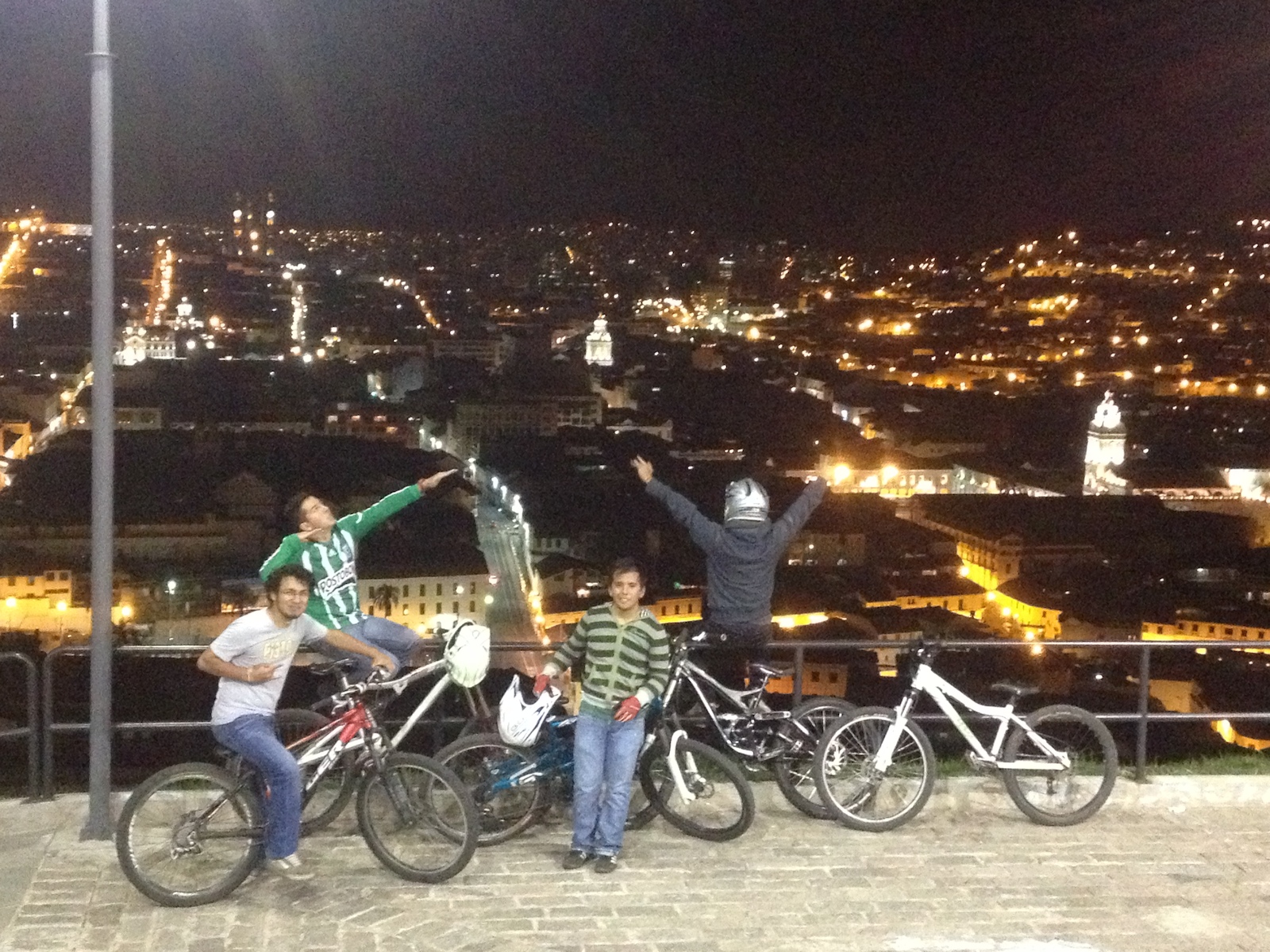 With my brother, cousin and friends before riding some stairs