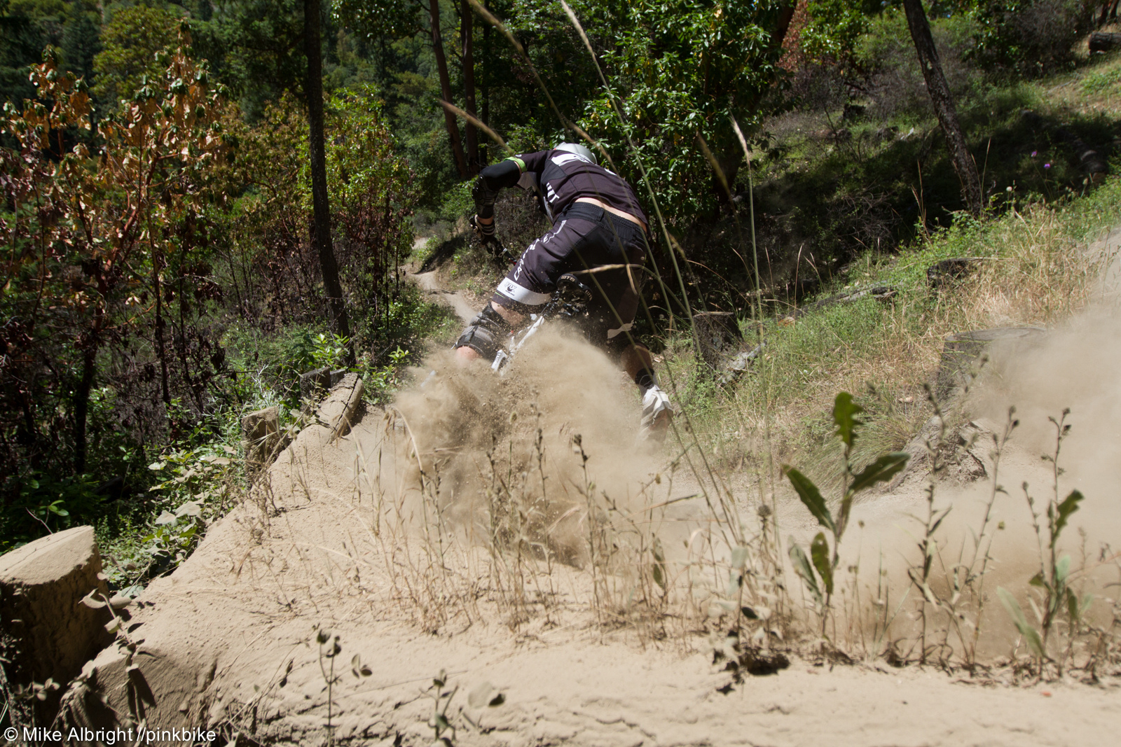 WTB's Marco Osborne gets a little loose on his way to a podium finish at the 2013 Ashland Mountain Challenge