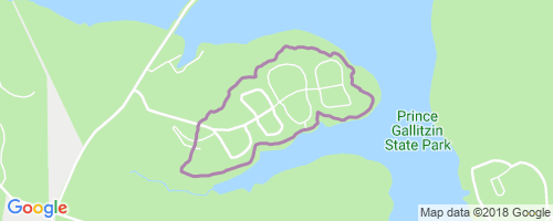 Prince Gallitzin State Park Map Crooked Run Campground Loop Mountain Biking Trail - Pa