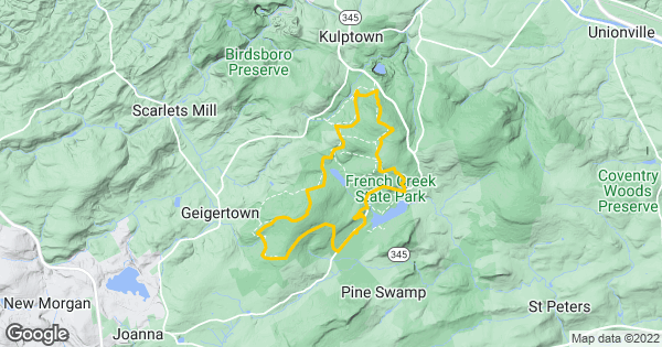 French Creek State Park Trail Map French Creek Long Climbing Loop Trailforks