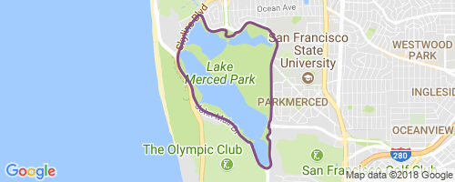 Map Of Lake Merced San Francisco Lake Merced Bike Path Mountain Biking Trail - San Francisco