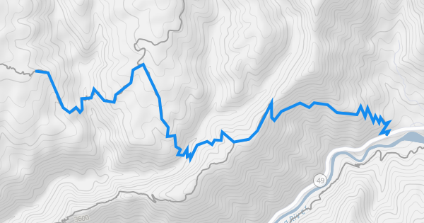 Hall Ranch Map Halls Ranch Trail Multi Trail - Downieville, California