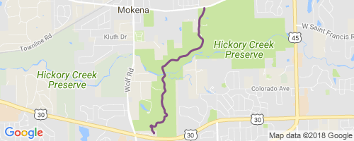 Hickory Creek Preserve Mountain Biking Trail - mokena, IL