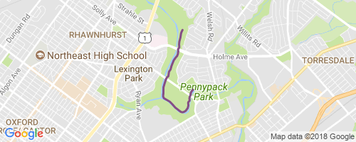 pennypack park bike trail map