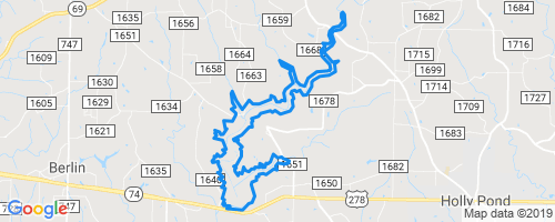 Duck River Full Loop Mountain Biking Trail - Cullman