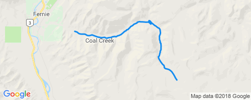 Fernie Snowmobile Trail Map Coal Creek (Fernie Snowmobile Ass'n) Snowmobiling Trail - Fernie