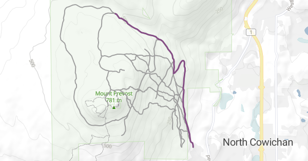 Mount Prevost Road Mountain Biking Trail - Duncan, BC