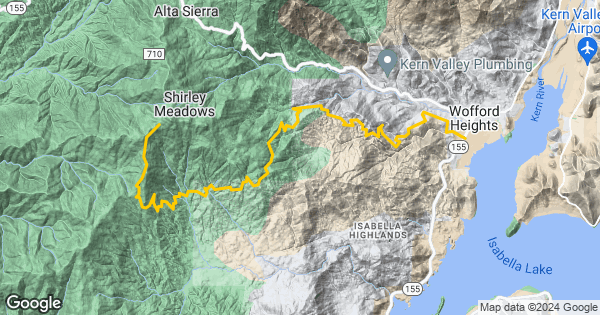 Just Outstanding to Wofford Heights Mountain Biking Route