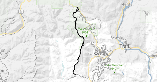 Seven Summits Mountain Biking Trail - Rossland, BC