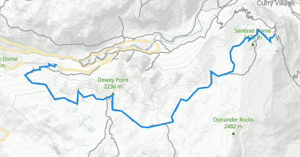 Panorama trail yosemite map best sale