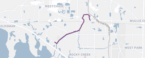 Trailforks map for Upper Tampa Bay Multi Trail