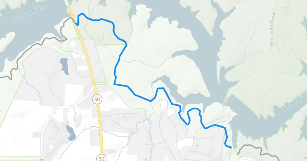 Nc50 Map Falls Lake (Shinleaf to NC50) Hiking Trail - - North Carolina