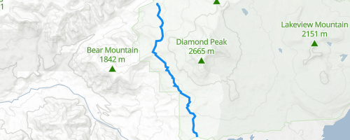 Diamond Peak Trail Map Diamond Peak Hiking Trail - Oregon | Trailforks