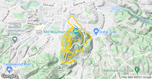 Mill Mountain Trail Map Mill Mountain Full Pull | Trailforks