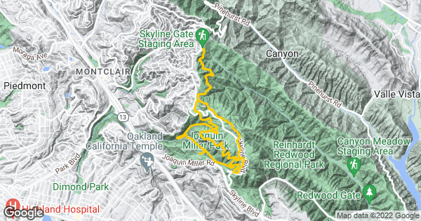 Joaquin Miller Park Trail Map Joaquin Miller Killer Trailforks