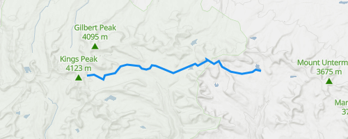 Kings peak outlet trail map