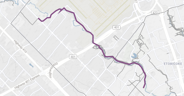Etobicoke Creek Paved Path Multi Trail - Etobicoke
