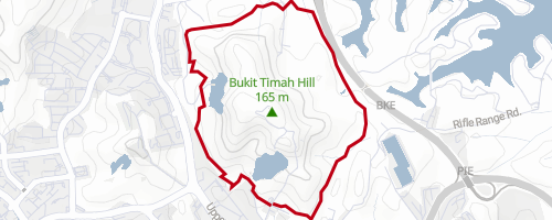 Bukit Timah Mtb Trail Map Bukit Timah Nature Reserve Loop Mountain Biking Trail -