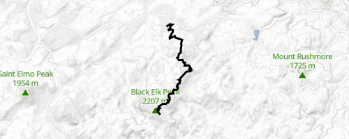 Black Elk Peak Trail Map Black Elk Peak (North) Hiking Trail - Keystone, Sd