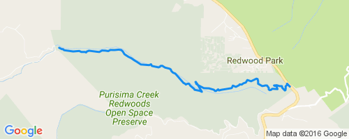 Purisima Creek Trail Map Purisima Creek Trail Mountain Biking Trail - Woodside
