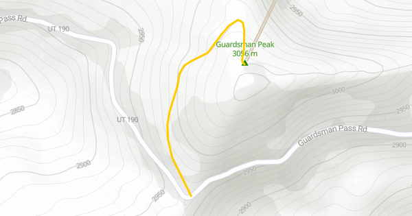 Tri-County Peak (Guardsman Peak) Hiking Route