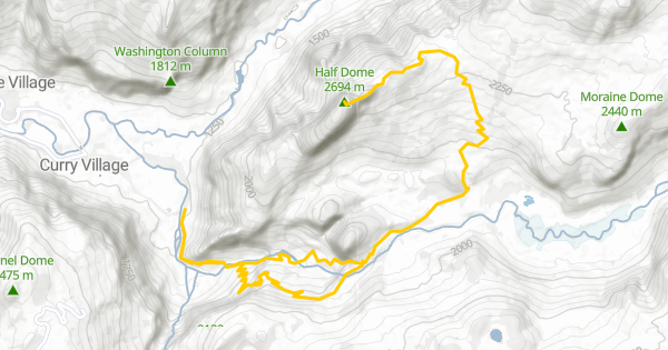Half Dome via the John Muir Trail (JMT), California - 10,869 Reviews, Map