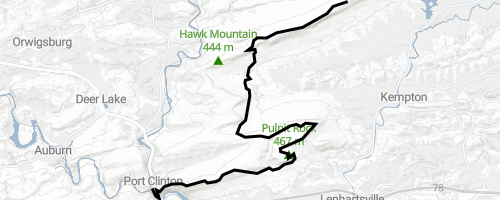 Hawk Mountain Trail Map Appalachian Trail - Hawk Mountain Hiking Trail - Leesport