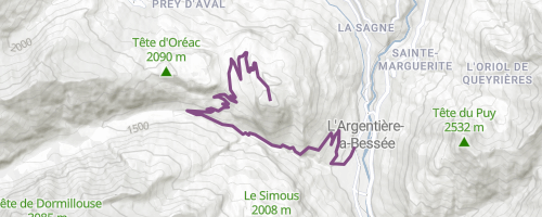 Les têtes depuis l'Argentière Multi Trail