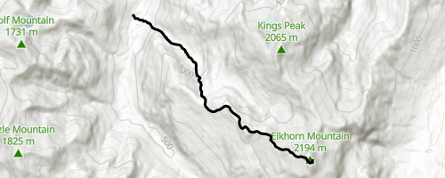 Kings peak trail outlet map