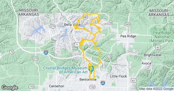 OZ Trails Off Road Ozark 50 2021 Mountain Biking Route